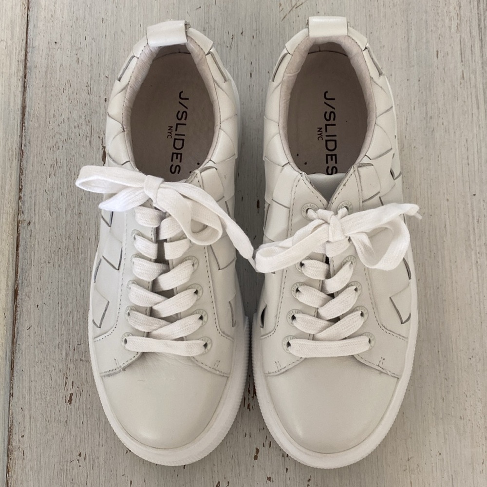 J/Slides Lightweight Dede White Platform Weave Sneakers. Size 6.5 - Picture 11 of 11